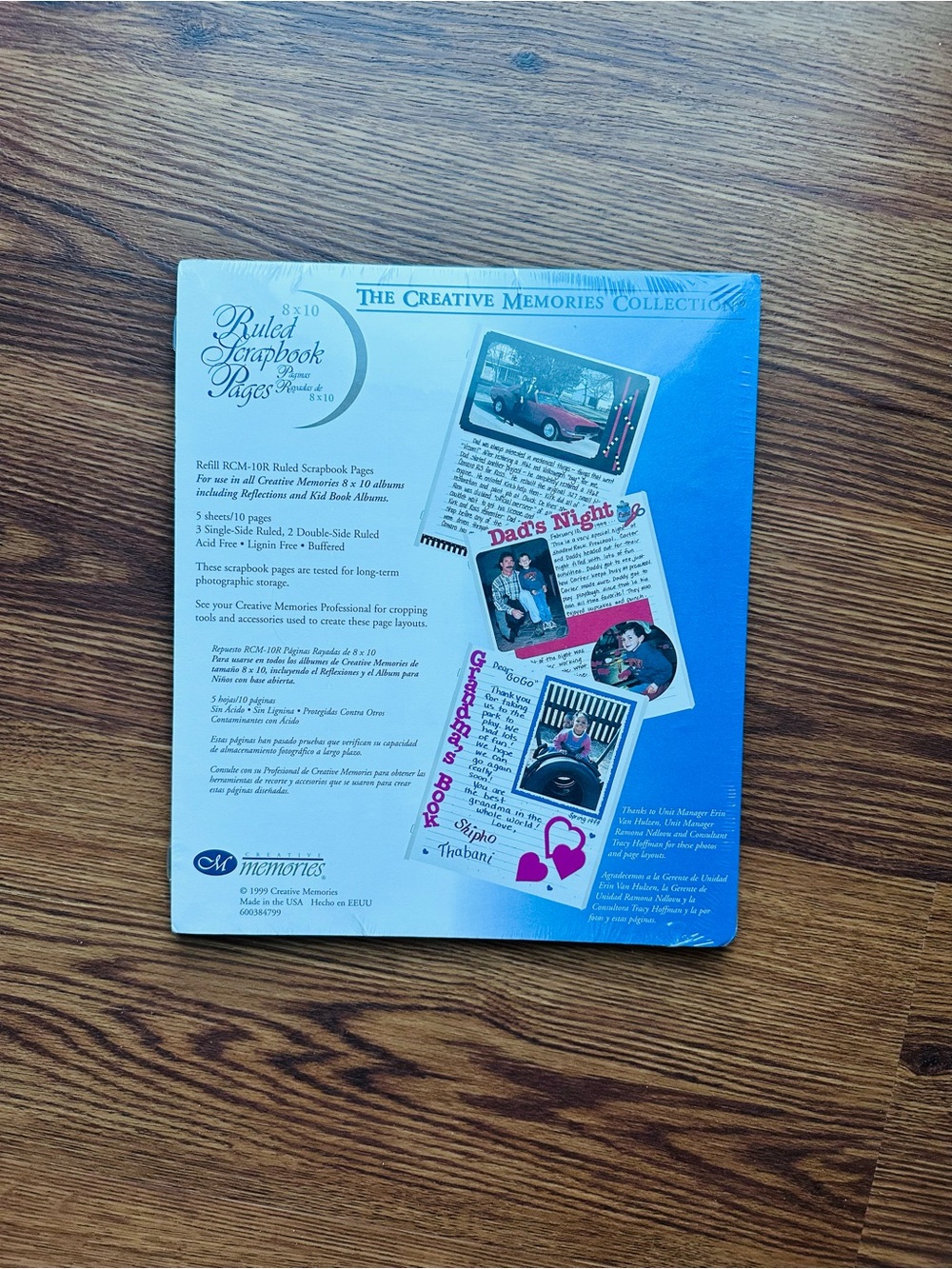 Creative Memories True 8x10 RULED REFILL Scrapbook Pages for Journaling